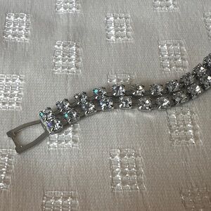 Vintage Silver Rhinestone Bracelet